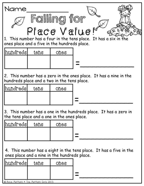 Place Value Worksheets for 3rd Grade .